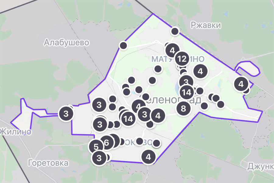 Зеленопарк карта магазинов